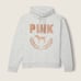Vs Victorias Secret Pink Campus Cowl Neck Sweater Jacket Top Grey Rose Gold XXL