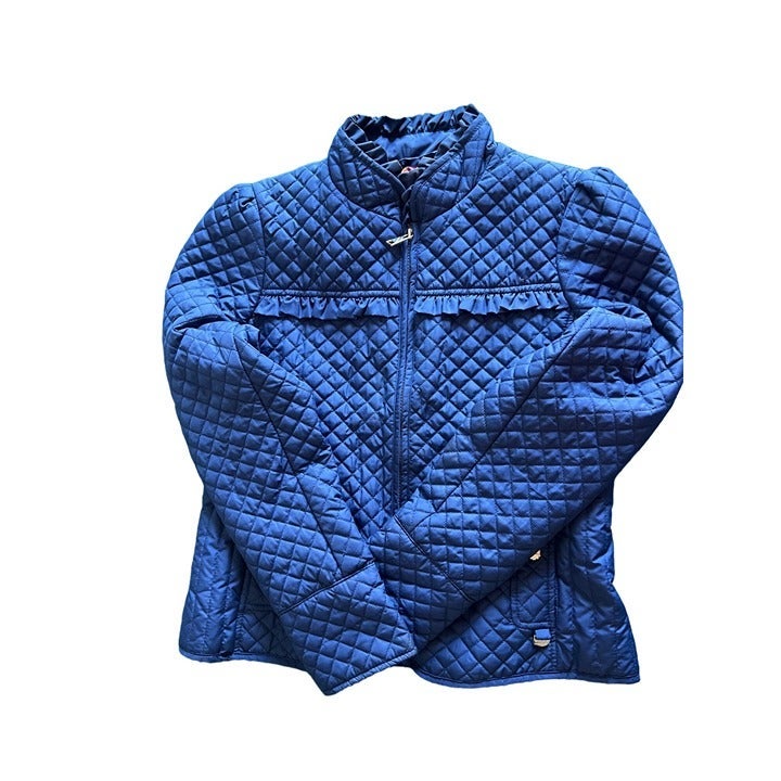 Steve Maden Women Quilted Coat Blue Size M