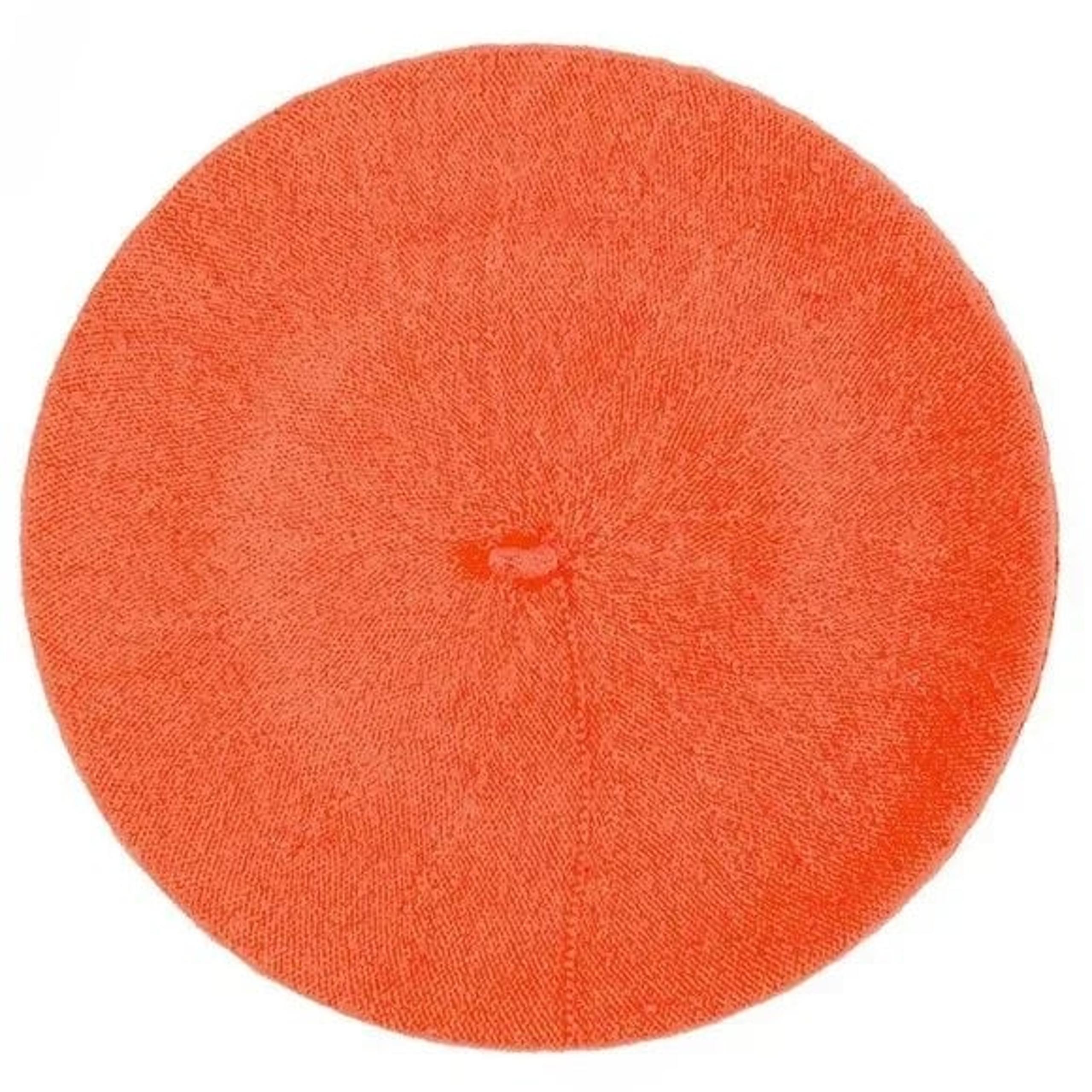 Diona J 100% Wool Artist Orange Hat Cap Casual Classic Solid Beanie French Women
