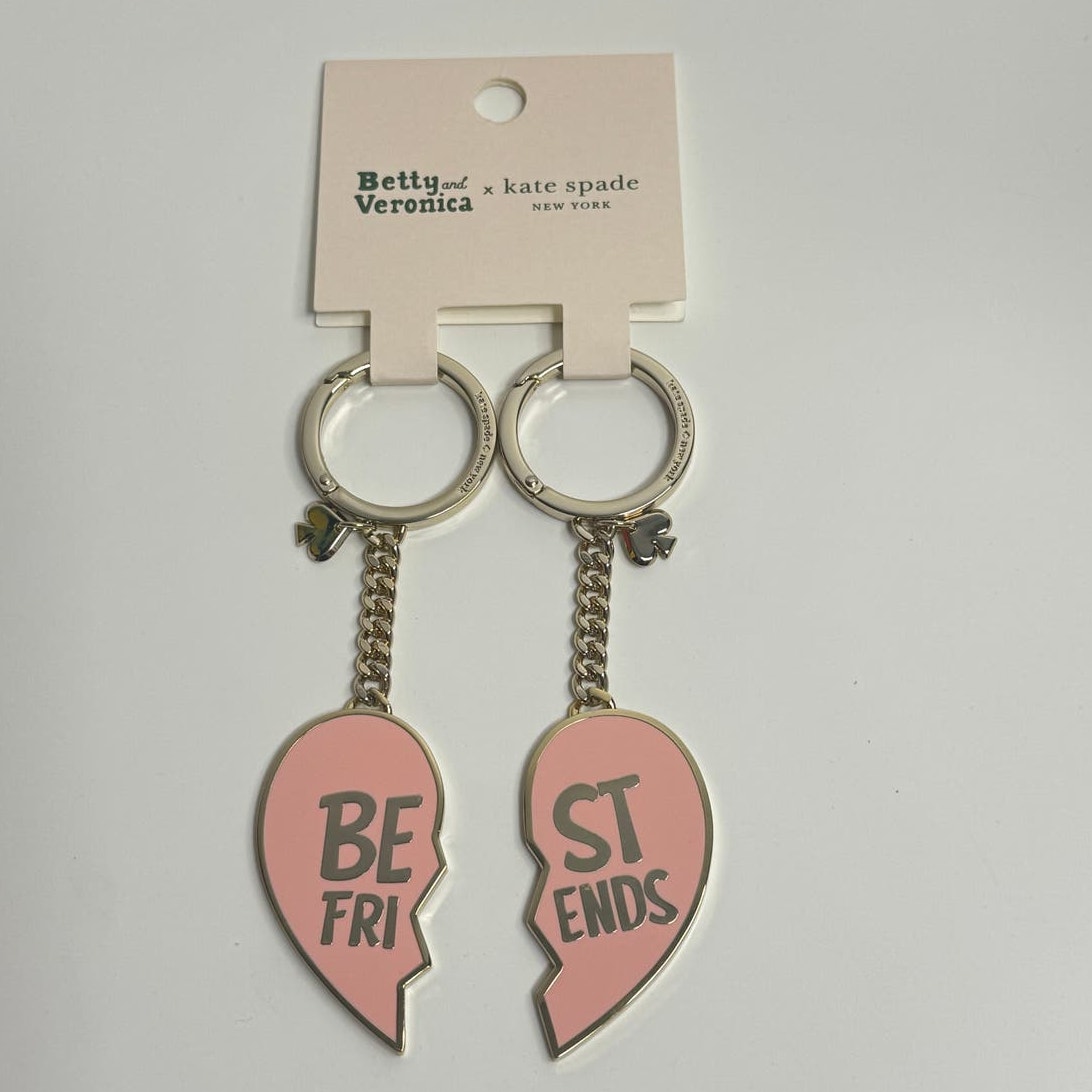 Kate Spade x Betty And Veronica BFF Best friend Key Archie Comics Charm Heart