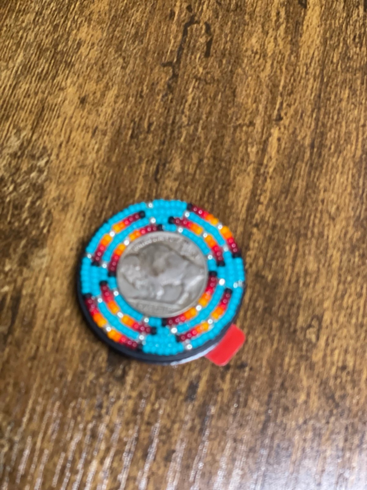 Buffalo nickel beaded popsocket