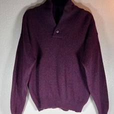 Eddie Bauer Wool Blend V-Neck Sweater. Maroon. Size Large