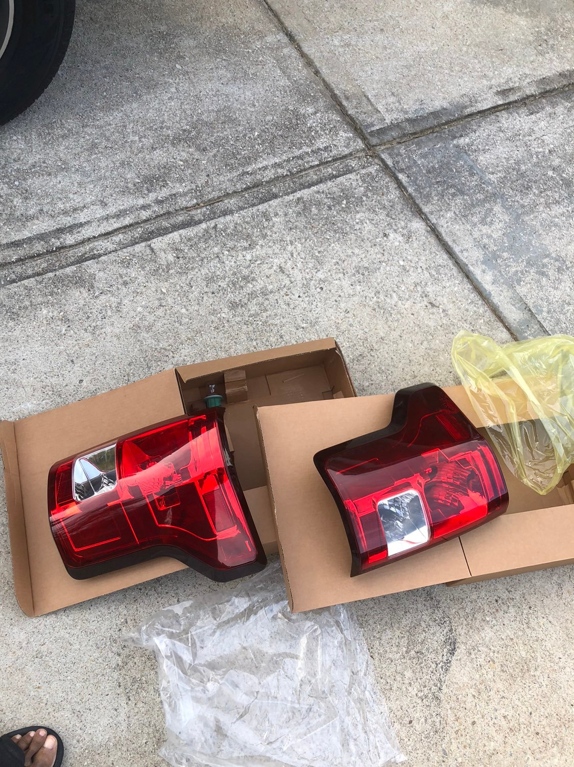 Aftermaket tail lights for a Ford f150 2015 to 2018