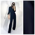 NWT. Zara Navy Blue Golden Button Relaxed Fit Jumpsuit. Size XS.