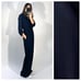 NWT. Zara Navy Blue Golden Button Relaxed Fit Jumpsuit. Size XS.