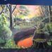 ❤️ ACRYLIC PAINTING- A CREEK'S SUNSET ❤️ ESTATE STORAGE LOCKER FIND!!