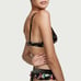 VICTORIA'S Secret -Washable SILK high leg Floral Ruffle Thong-XS