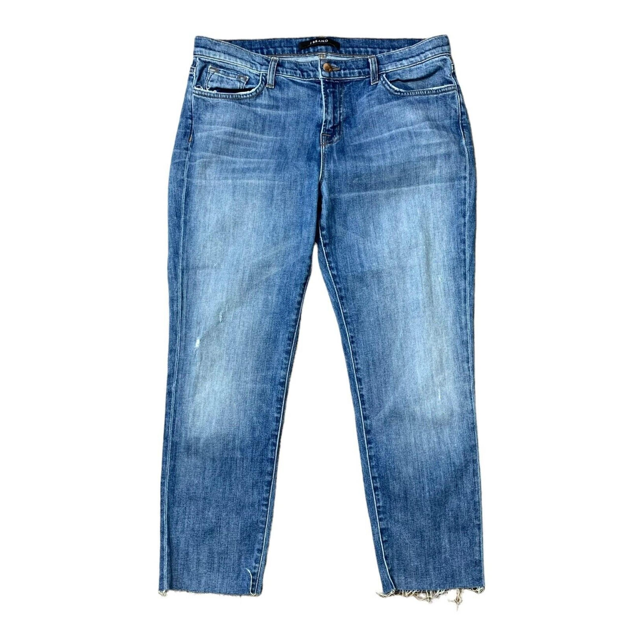 J Brand Size 29 Jeans Jake Distressed Skinny Cropped Blue Cherish Denim Women’s