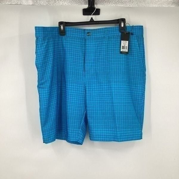 NWT Mens Adidas Plaid Performance Golf Shorts