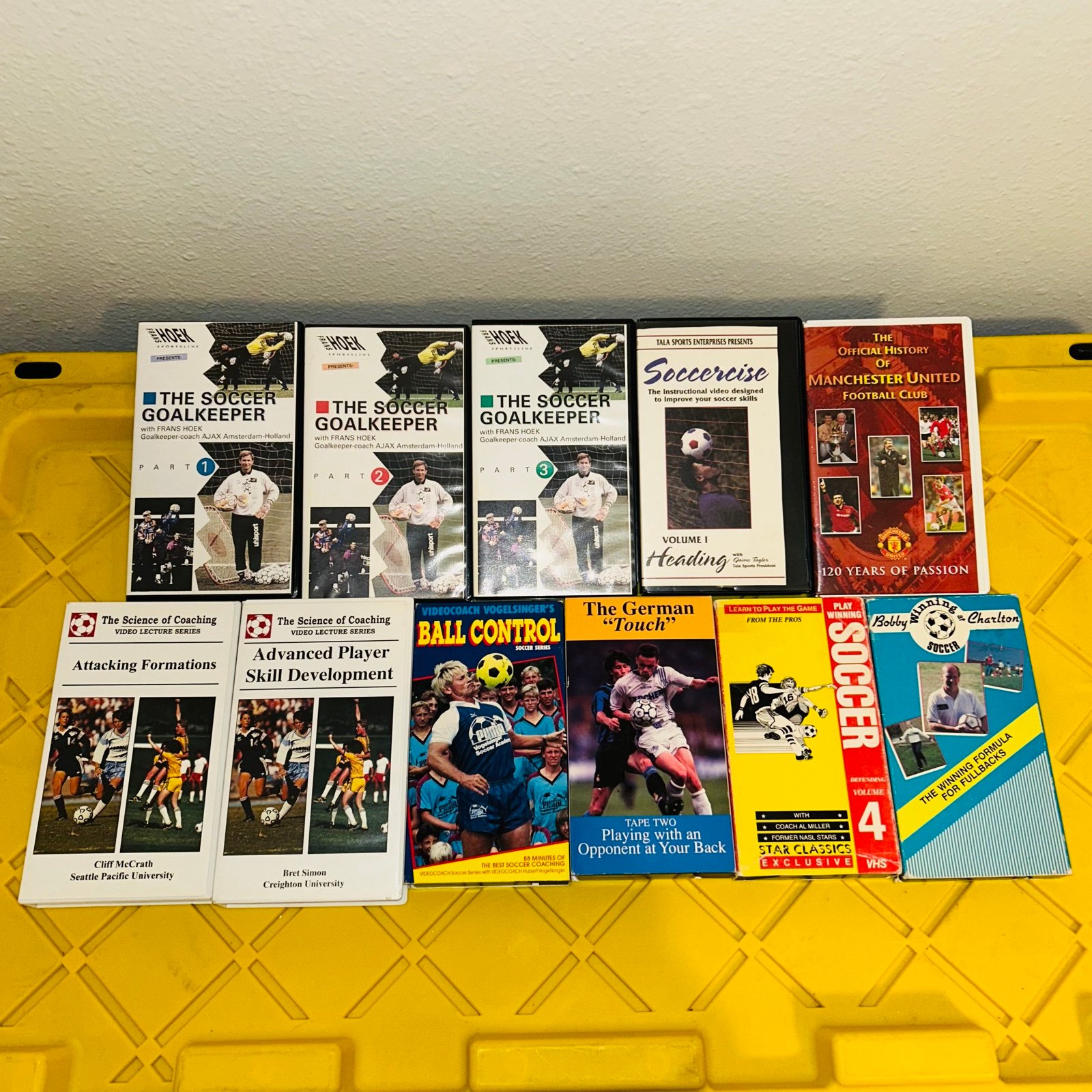 11 Soccer VHS Tapes Skills, Player Development, Ball Control, Manchester United