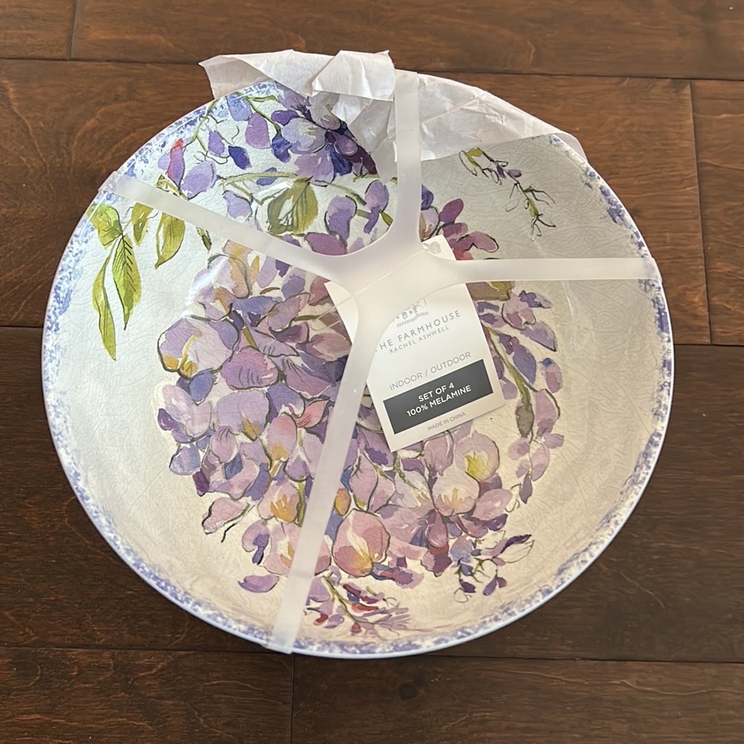 Farmhouse Rachel Ashwell Melamine Salad Pasta Bowls 8”