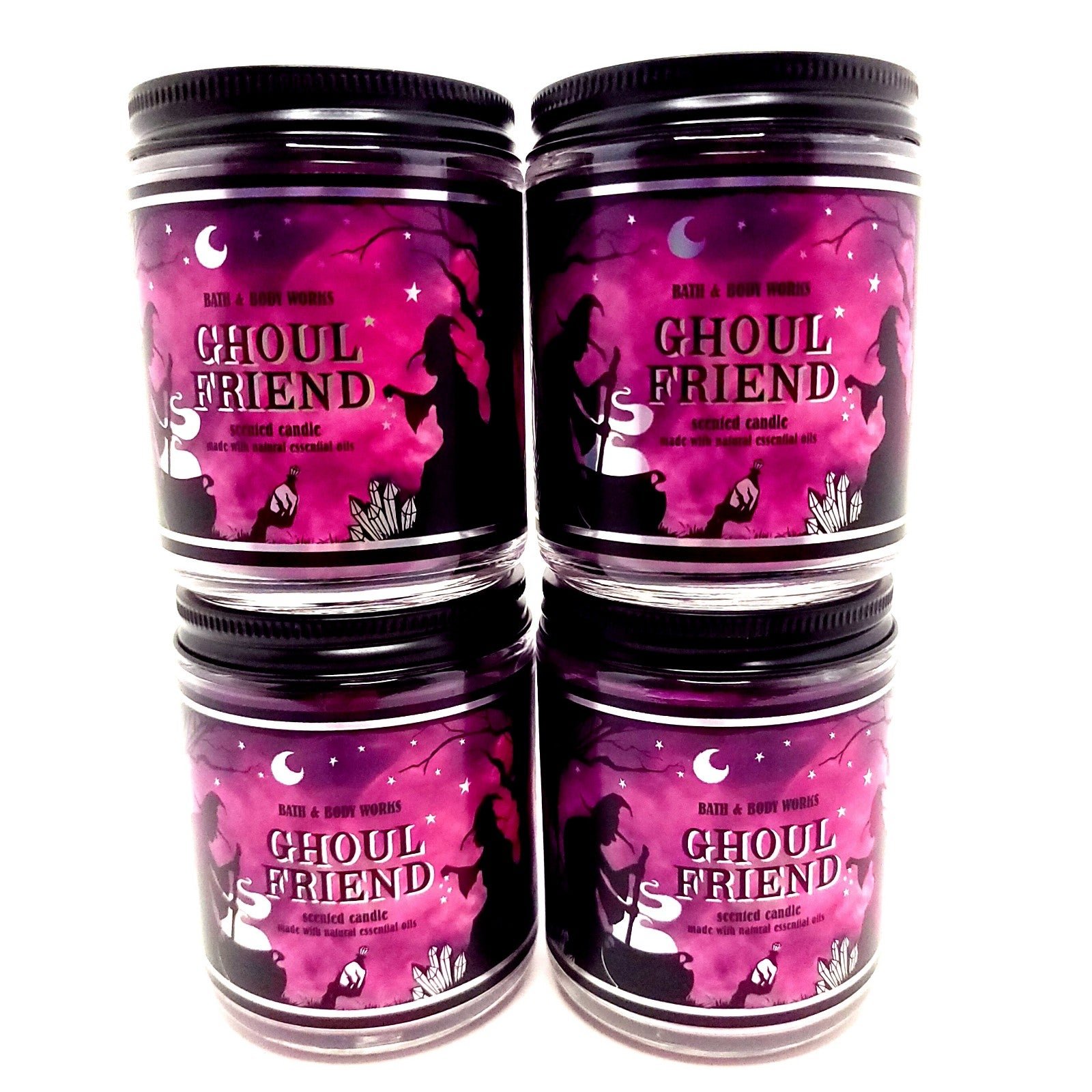 Ghoul Friend Bath and Body Works Single Wick candle 7oz each 4 count Bath & B