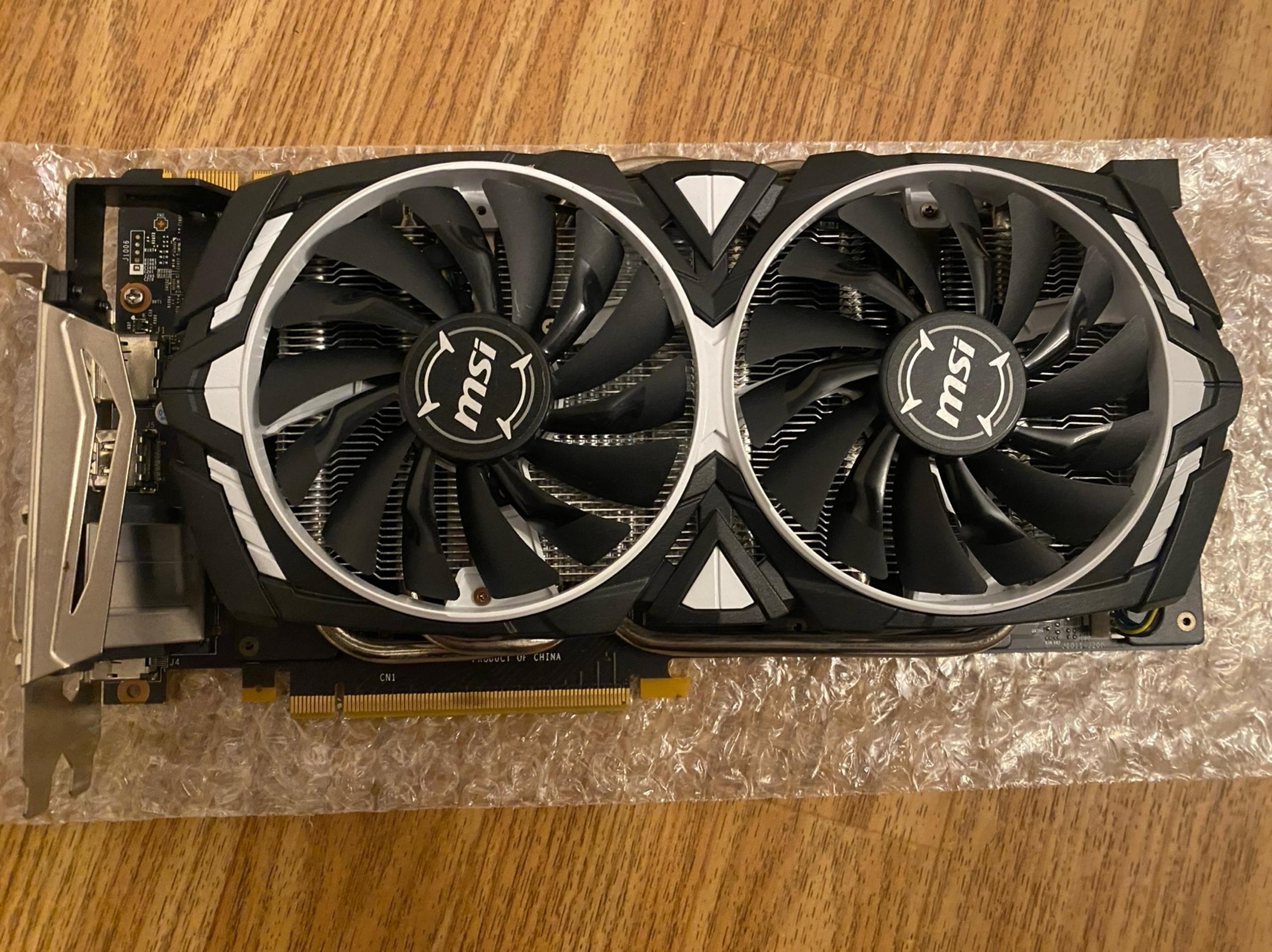 MSI GeForce GTX 1070 8gb OC runs no picture.