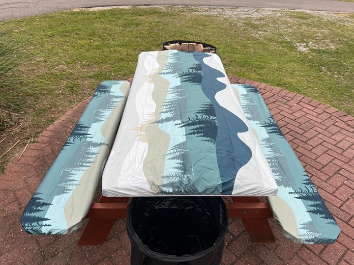 Picnic Table Cover with Bench Covers Camping Essentials Waterproof Windproof 72