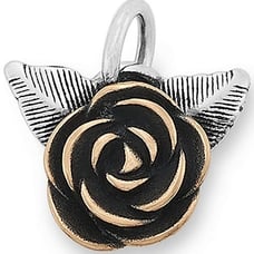 James Avery Sterling Silver-Bronze Wild Rose Charm