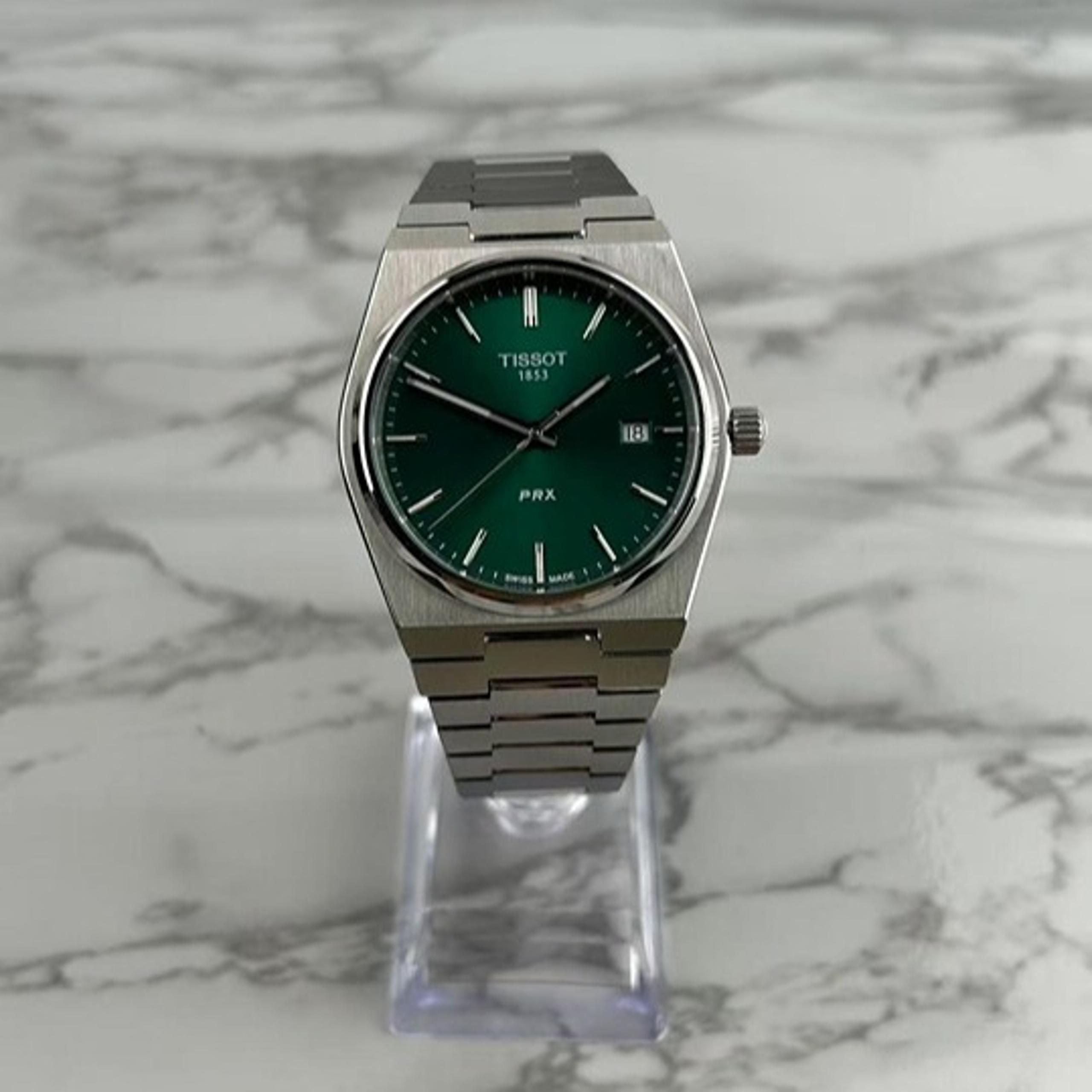 Tissot PRX 40mm Swiss Quartz Movement Men's Watch-Green Dial-T1374101109100