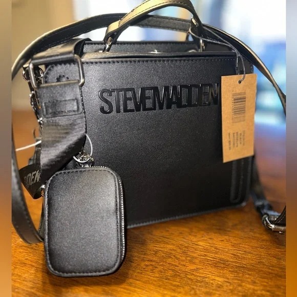 TikTok Viral NWT Steve Madden Black Bevelyn Satchel