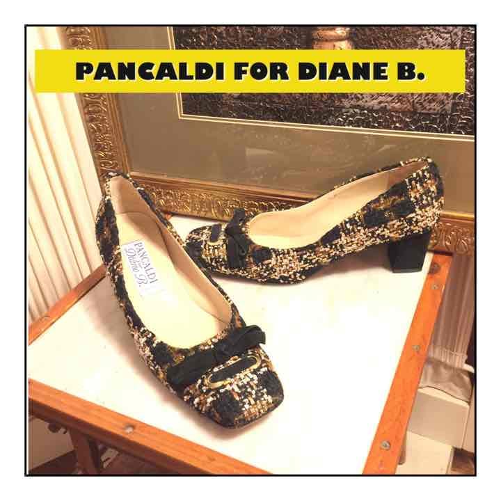 SZ 8-PANCALDI ITALIAN BLACK TWEED PUMPS