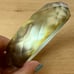 VINTAGE LEMONY YELLOW FACETED CHUNKY CELLULOID PLASTIC LUCITE BANGLE BRACELET