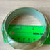 VINTAGE LEMONY YELLOW FACETED CHUNKY CELLULOID PLASTIC LUCITE BANGLE BRACELET