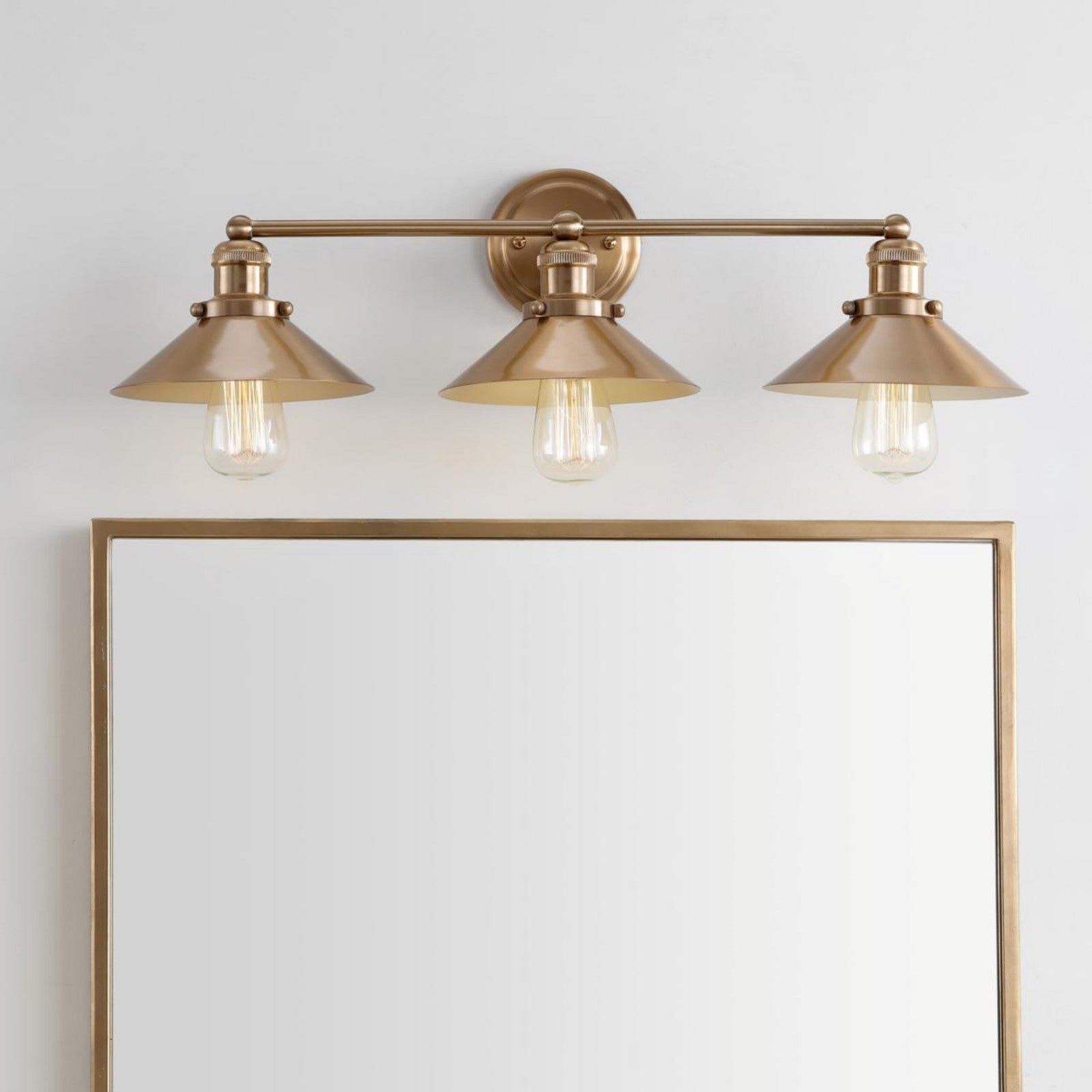 JONATHAN Y Brass Gold August 26.5 3-light Metal Vanity Light