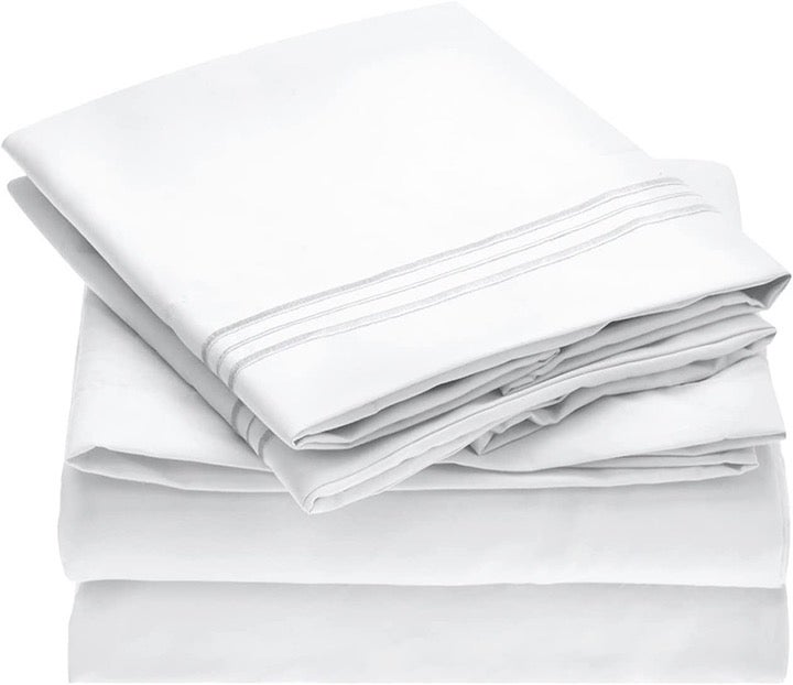 Mellanni Twin Sheet Set - Hotel Luxury 1800 Bedding Sheets & Pillowcases - Extra