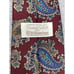 Vintage Robert Talbott Mens Silk Necktie Red Floral Paisley Corpcore Business
