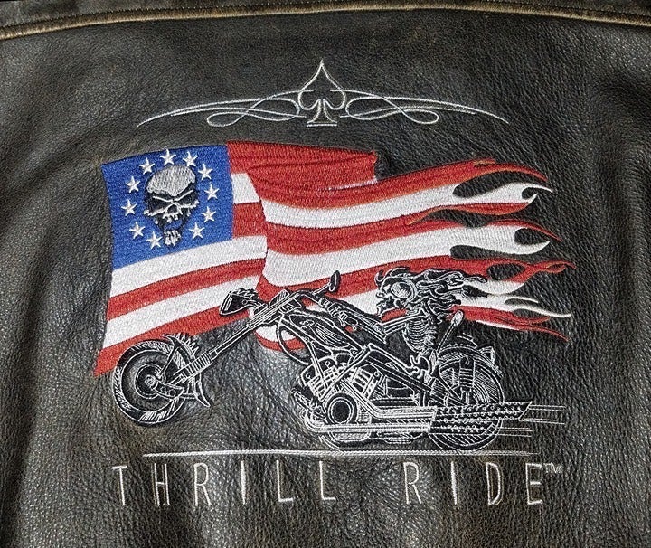 Patriot Ghost Rider Distressed Bomber *Rare*