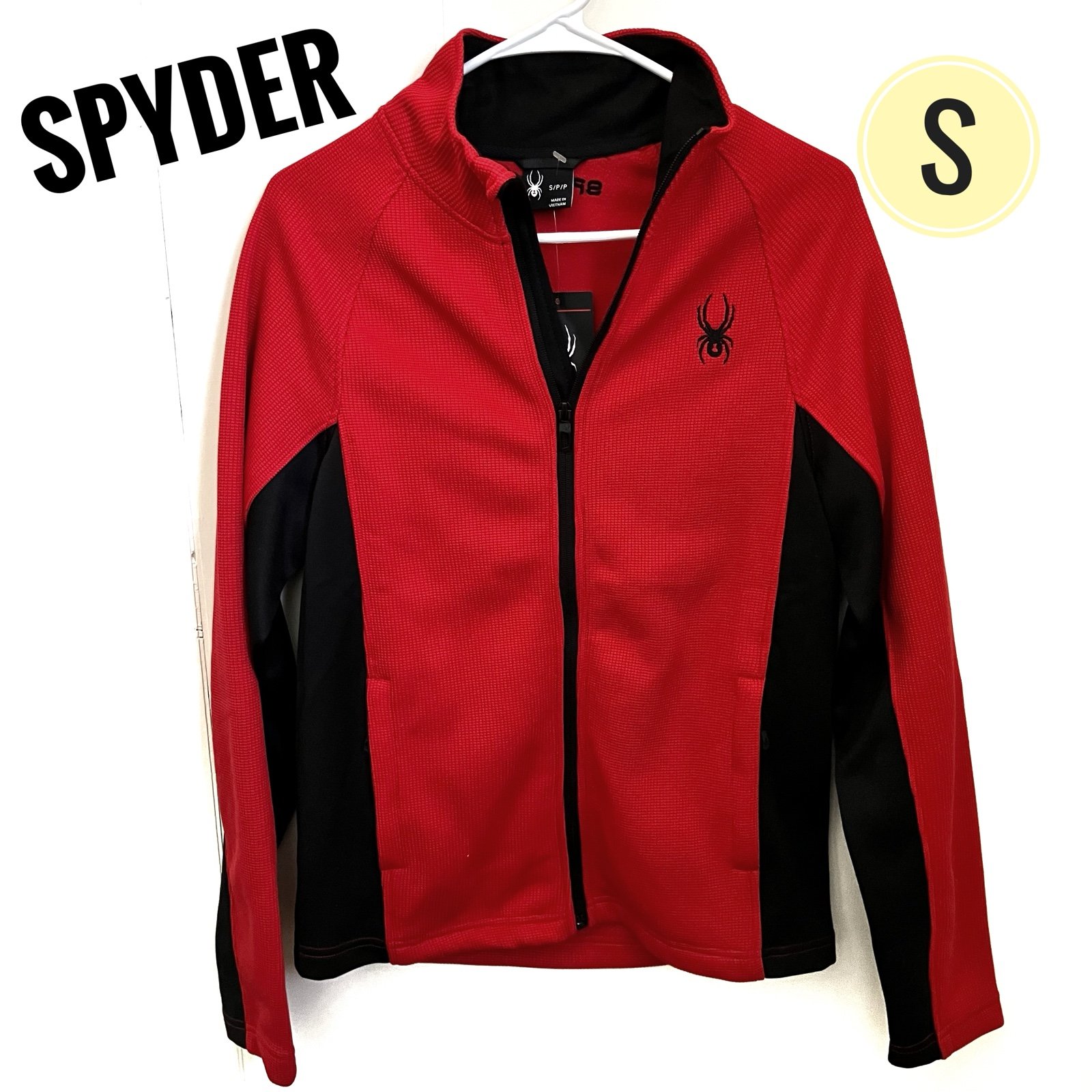 Spyder constant full zip up red and black Jacket