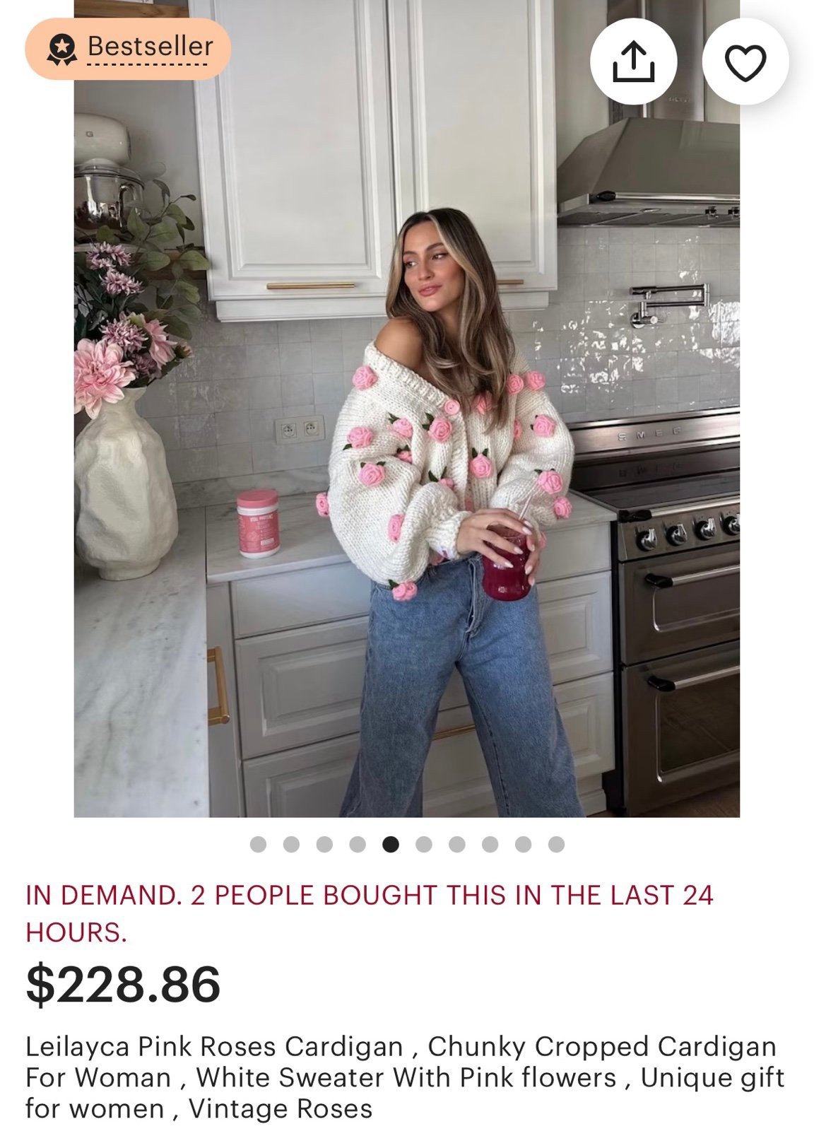 Viral roses Cardigan