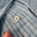 John Varvatos Blue Plaid Button Down Slim Fit Dress Shirt Size 15.5, 34/35