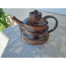 Studio Art Brown Glaze Teapot Signed B. Moore