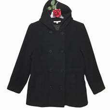 HOODED COAT BLACK JASON KOLE LG