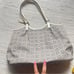 NEW COACH SIGNATURE JACQUARD SHOULDER BAG CHAMBRAY BLUE ALLIGATOR STRIPE F27734