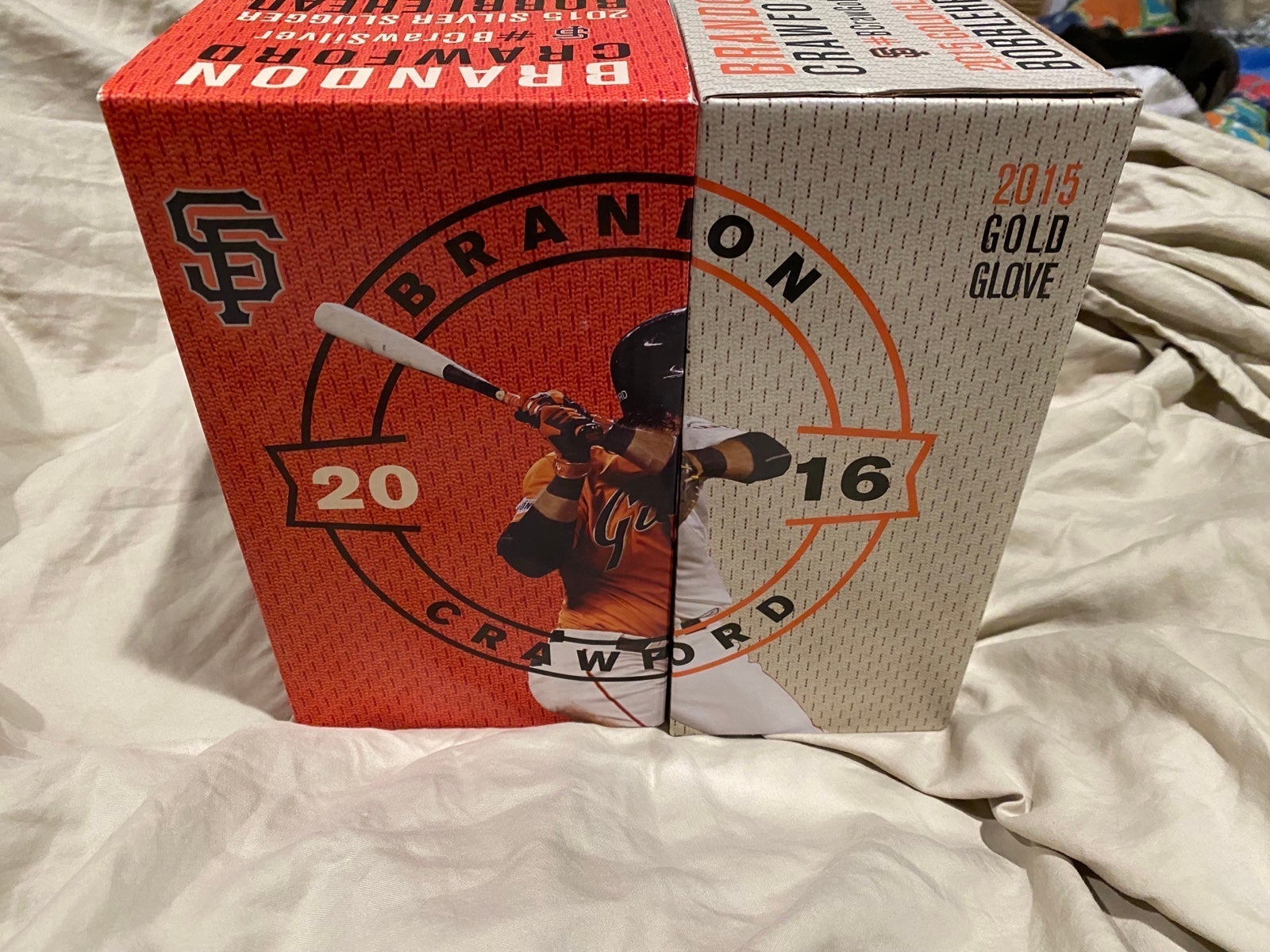 Rare New SGA San Francisco Giants Brandon Crawford Bobblehead Set Gold Glove