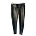 1. STATE Solid Black Faux-Leather High-Rise Ankle Length Women's Leggings Medium