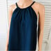 GREYLIN Navy Blue Alana Halter Top Shirt Size Medium