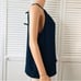 GREYLIN Navy Blue Alana Halter Top Shirt Size Medium