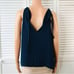 GREYLIN Navy Blue Alana Halter Top Shirt Size Medium