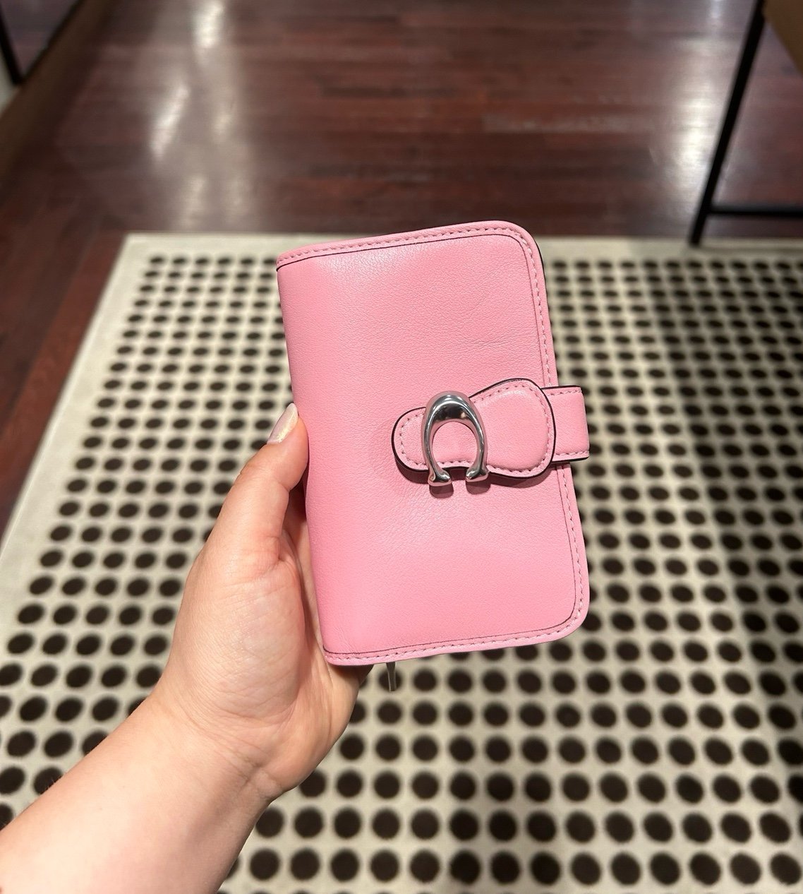 NWT Coach Tabby Medium Wallet flower Pink FIRM PRICE