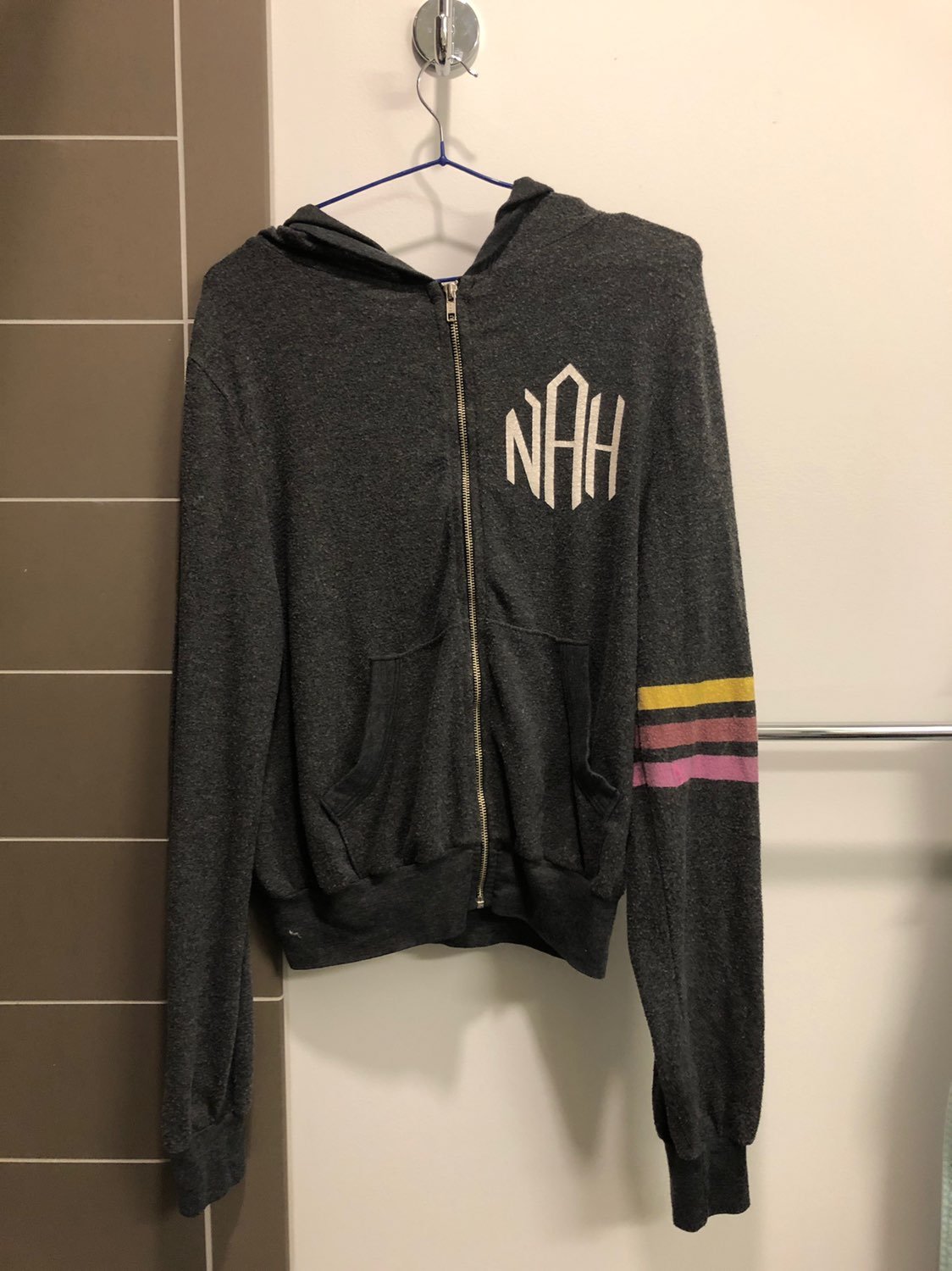 Wildfox Nah Malibu zip Up Sweater