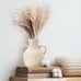 New Rustic Ceramic Flower Vase with 2 Handles for Home or Office Decor - White