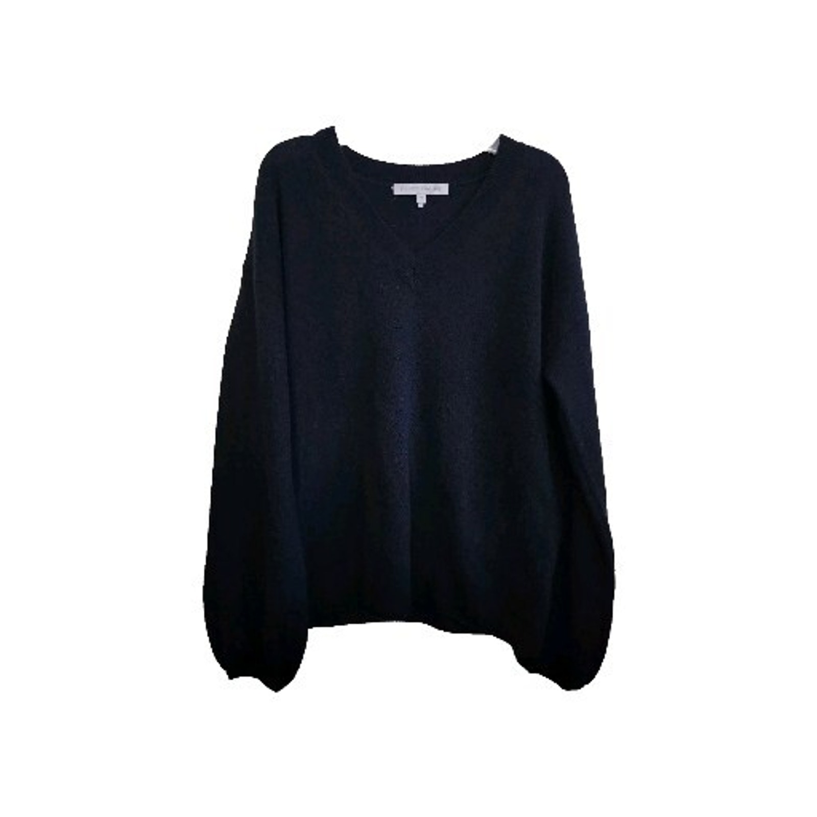 Naked Cashmere Oversized XS 21" Ptp Sweater Black Softest Baloon Sleeve $395 EUC