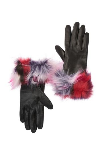 NWT Ugg Faux Fur Cuff Leather Patchwork