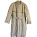Vintage Country Store Trench Coat Down 46 Long Winter Warm Zip Out Hood Belted