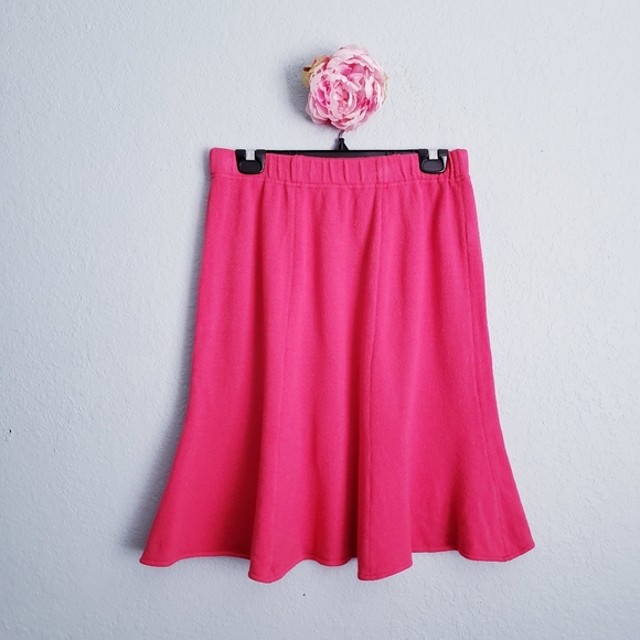 St. John Collection Bright Pink Wool Blend Skirt