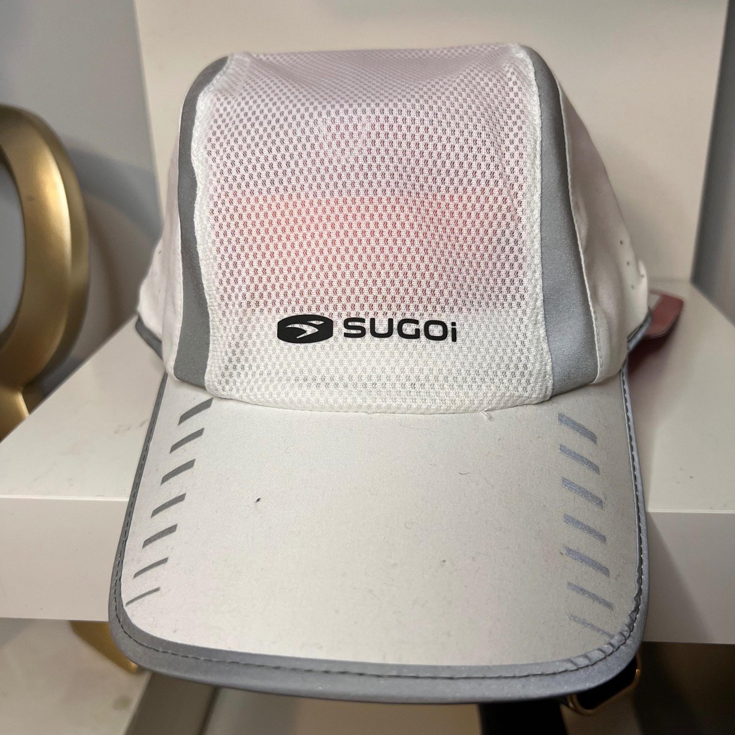 Sugoi RSR Running Cap White Lightweight Ventilated Reflective One Size