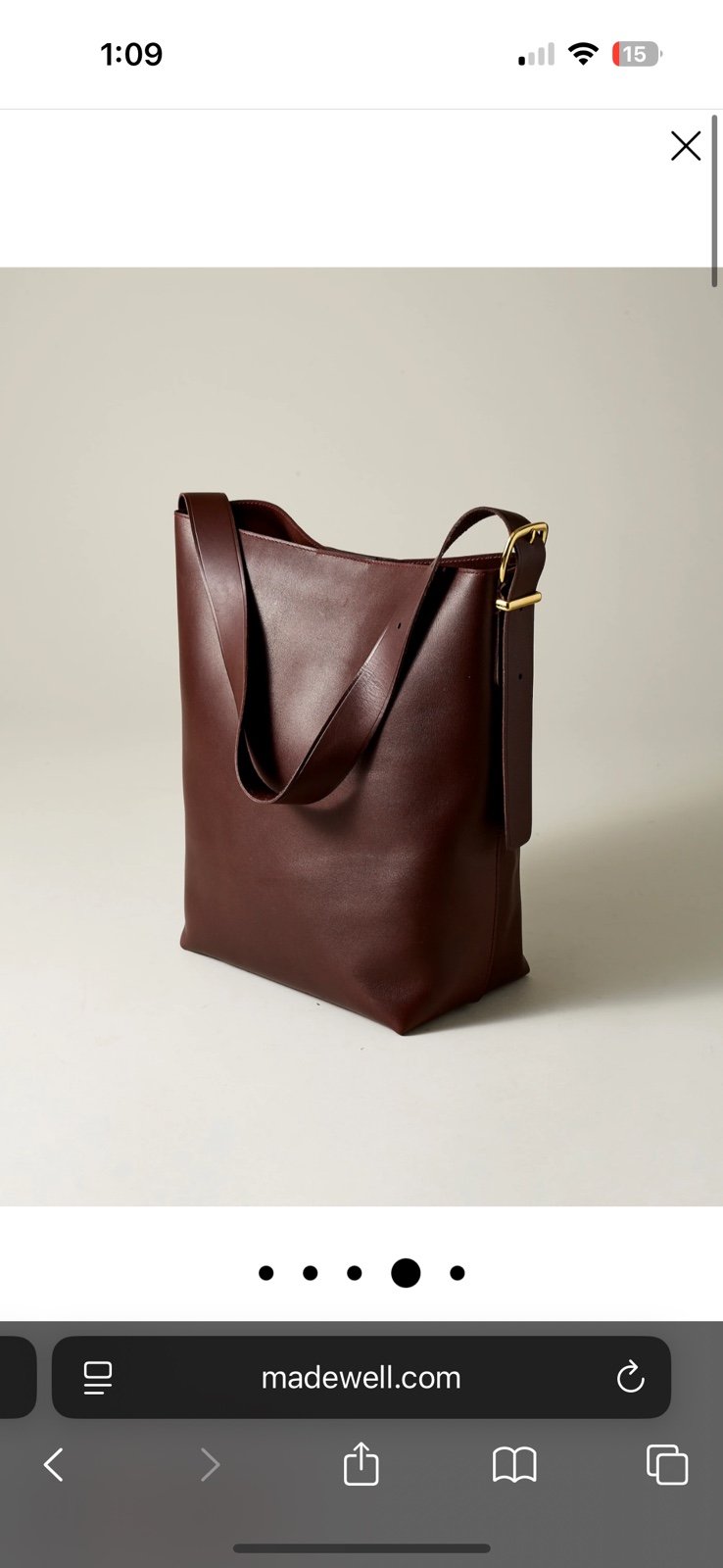 NWT Madewell The Essential Bucket Tote Bag (New with tags!)