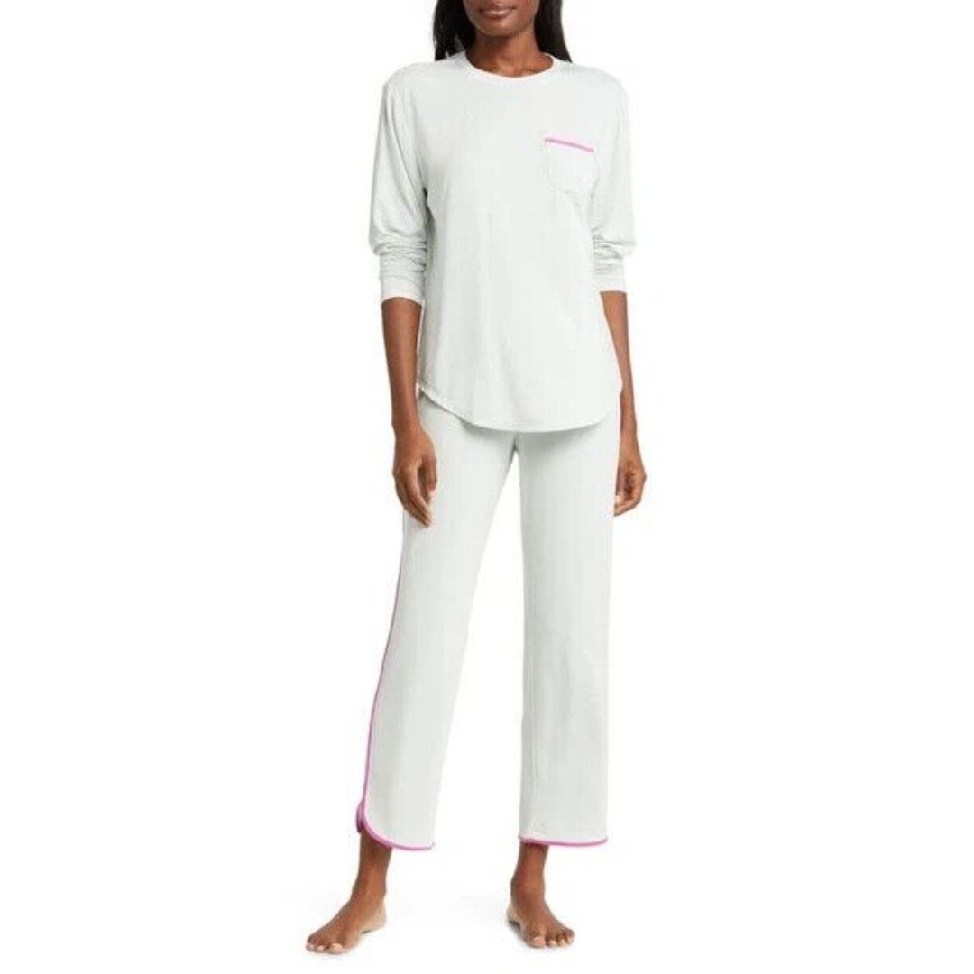 Nordstrom Moonlight Pajamas in Green Hush Size L