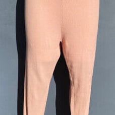 THE GREAT. SLEEP THE CROPPED WAFFLE ROSEDUST SWEATPANTS SIZE 2 ( MEDIUM)